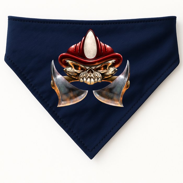 Firefighter Fire Skull Axe USA-Made Doggie Bandana
