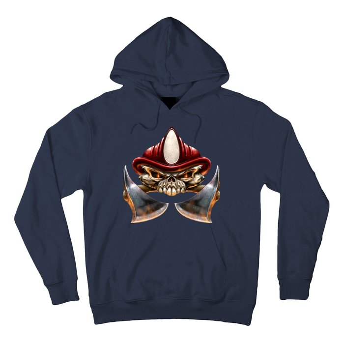 Firefighter Fire Skull Axe Hoodie