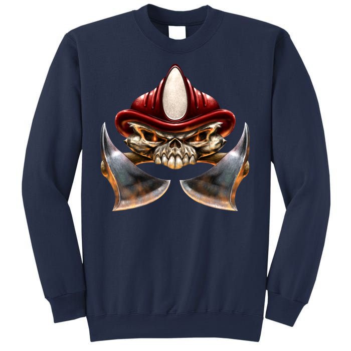 Firefighter Fire Skull Axe Sweatshirt