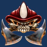 Firefighter Fire Skull Axe Beanie