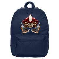 Firefighter Fire Skull Axe 16 in Basic Backpack