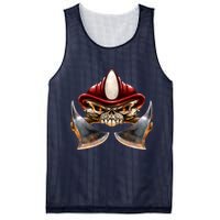 Firefighter Fire Skull Axe Mesh Reversible Basketball Jersey Tank