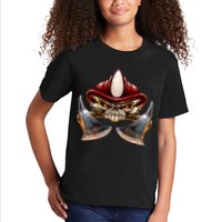 Firefighter Fire Skull Axe Kids T-Shirt