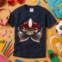 Firefighter Fire Skull Axe Kids T-Shirt