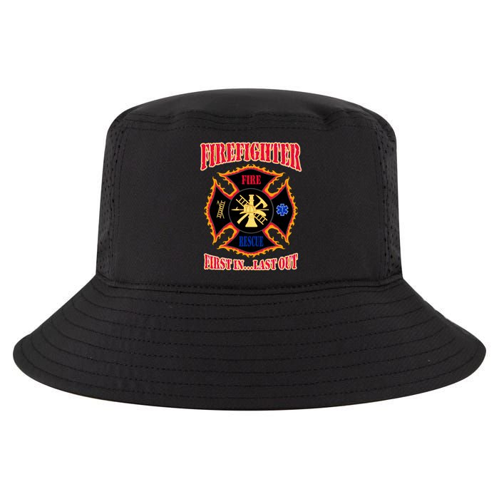 Firefighter First In Last Out Cool Comfort Performance Bucket Hat
