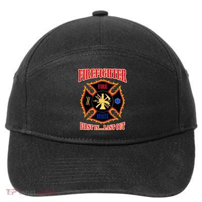 Firefighter First In Last Out 7-Panel Snapback Hat
