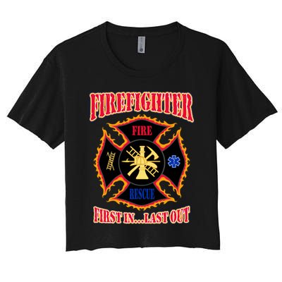 Firefighter First In Last Out Crop Top