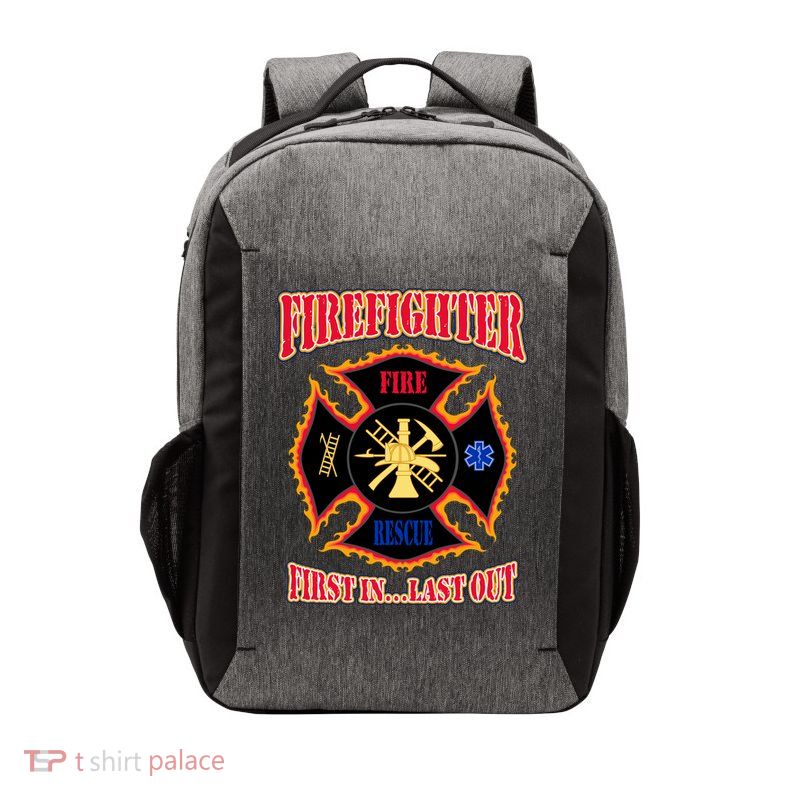 Firefighter First In Last Out Vector Backpack