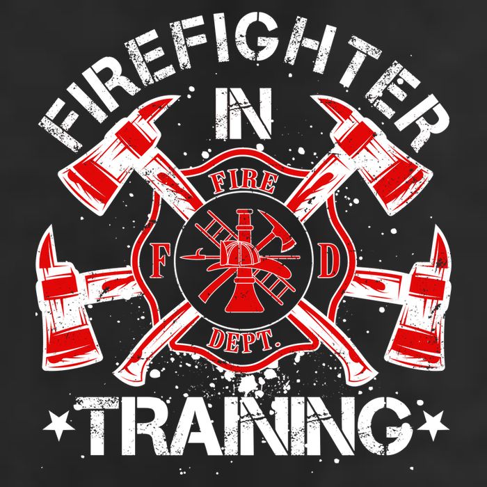 Firefighter In Training 7 Panel Mesh Trucker Snapback Hat