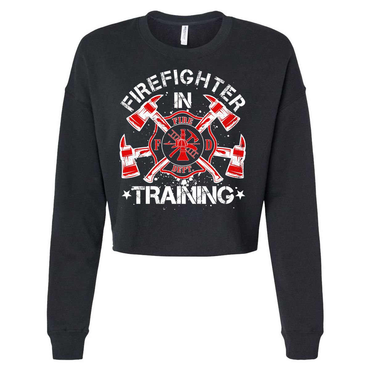 Firefighter In Training Cropped Pullover Crew