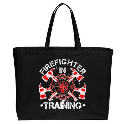 Firefighter In Training Cotton Canvas Jumbo Tote