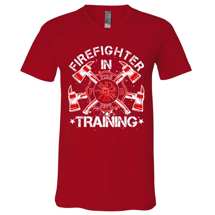 Firefighter In Training V-Neck T-Shirt