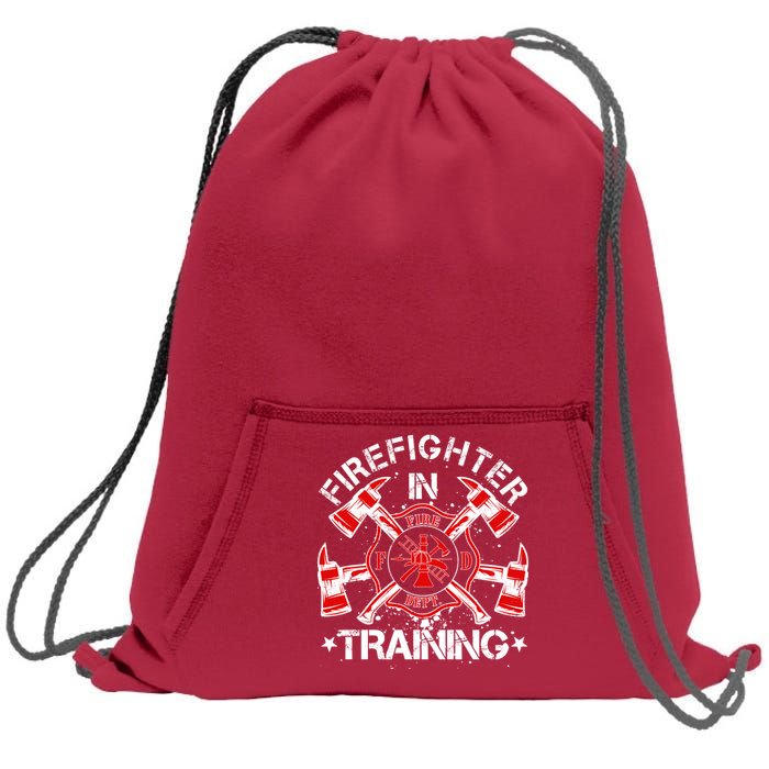 Firefighter In Training Sweatshirt Cinch Pack Bag