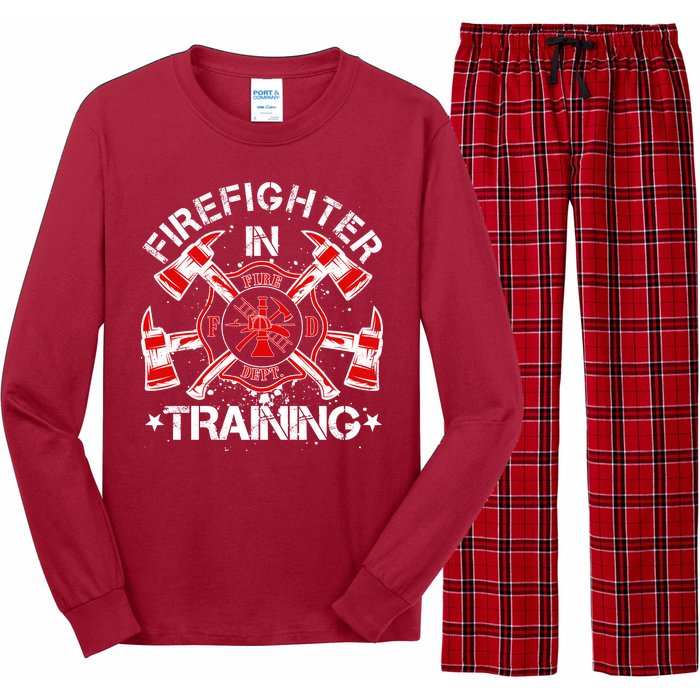 Firefighter In Training Long Sleeve Pajama Set