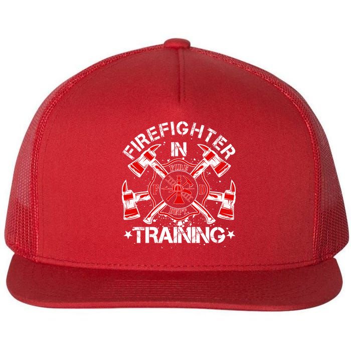 Firefighter In Training Flat Bill Trucker Hat