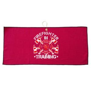 Firefighter In Training Large Microfiber Waffle Golf Towel