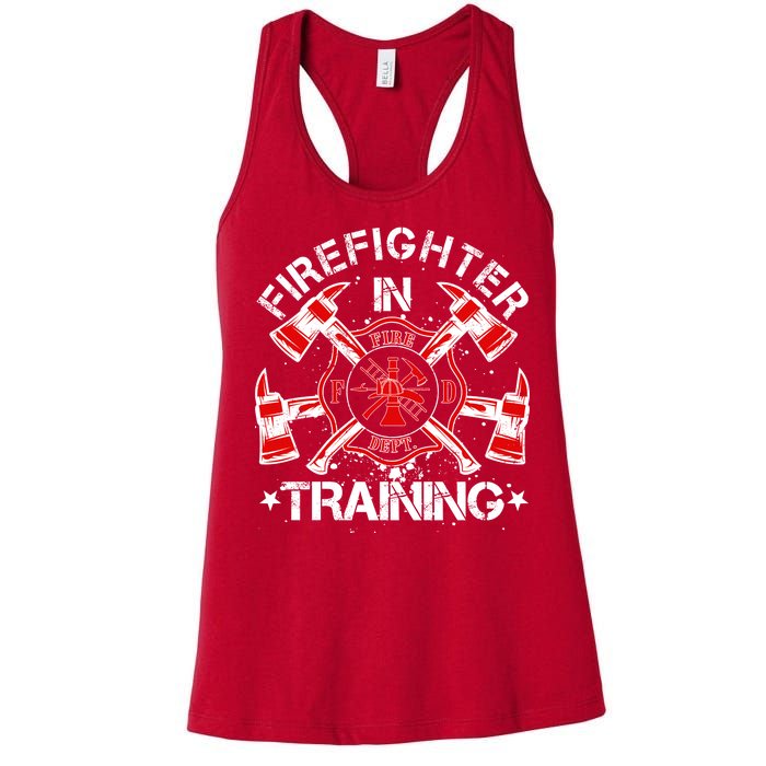 Firefighter In Training Women's Racerback Tank