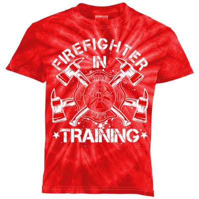 Firefighter In Training Kids Tie-Dye T-Shirt