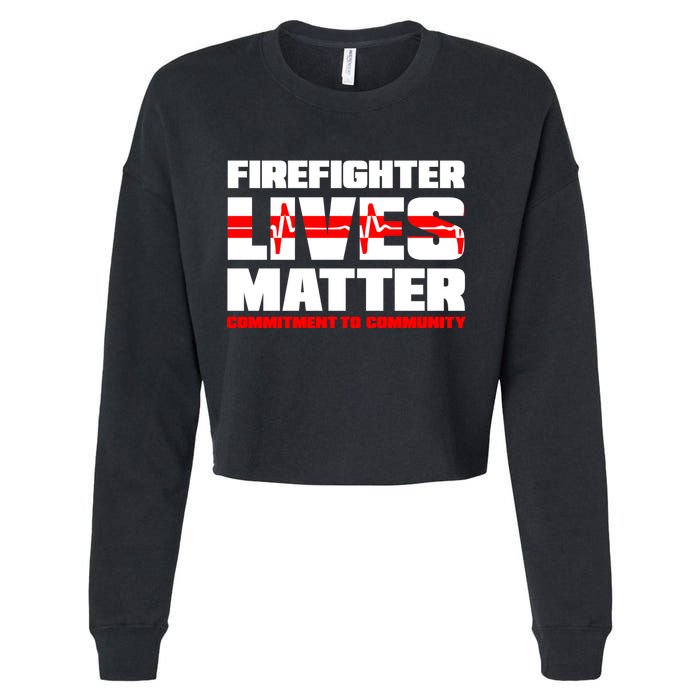 Firefighter Lives Matter Cropped Pullover Crew