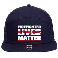 Firefighter Lives Matter 7 Panel Mesh Trucker Snapback Hat