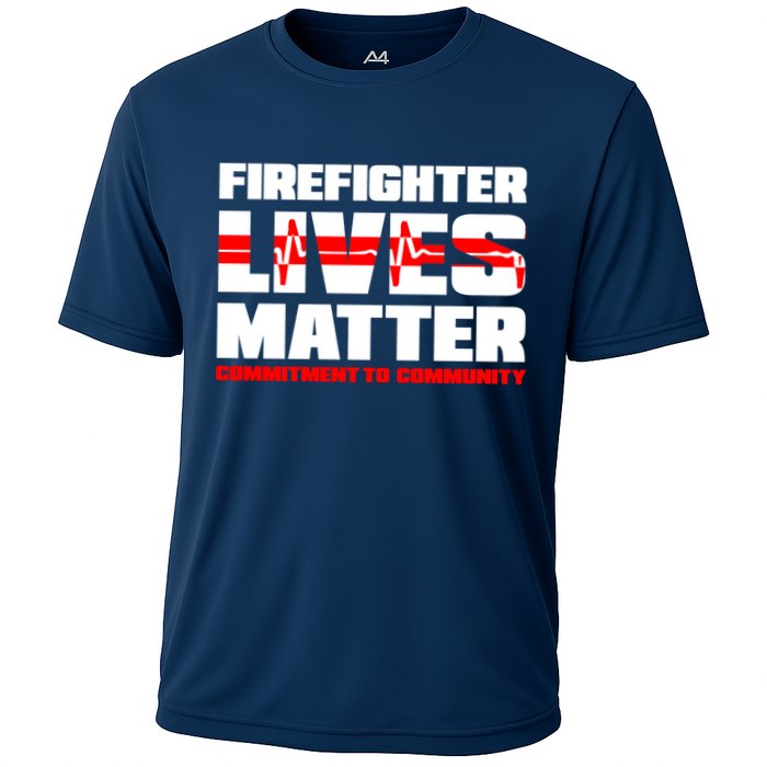 Firefighter Lives Matter Cooling Performance Crew T-Shirt
