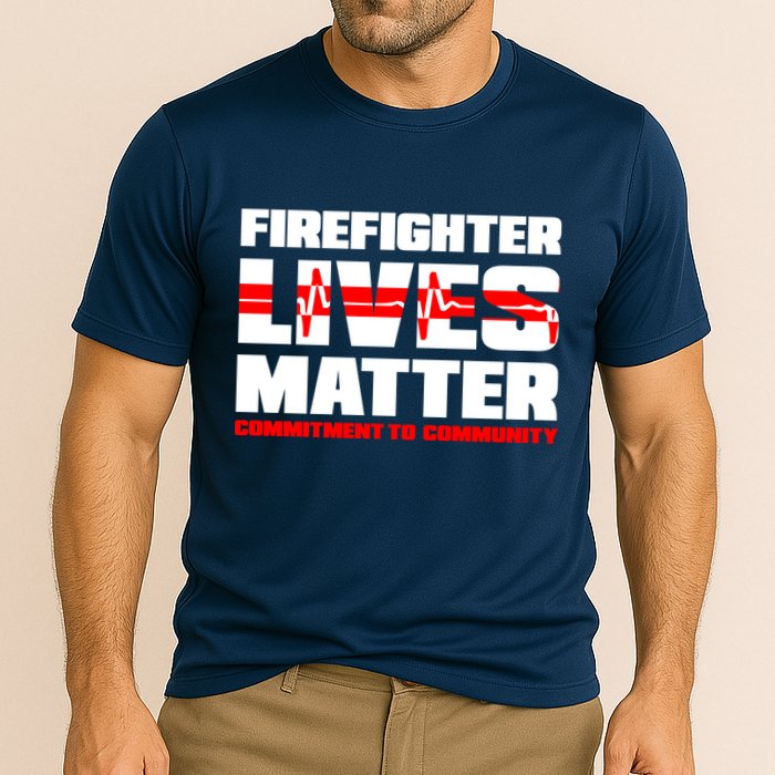 Firefighter Lives Matter Cooling Performance Crew T-Shirt