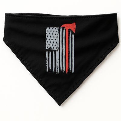 Firefighter Red Axe Vintage American Flag USA-Made Doggie Bandana