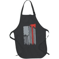 Firefighter Red Axe Vintage American Flag Apron