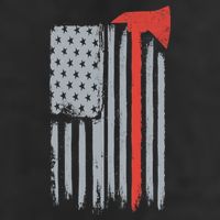 Firefighter Red Axe Vintage American Flag Golf Towel