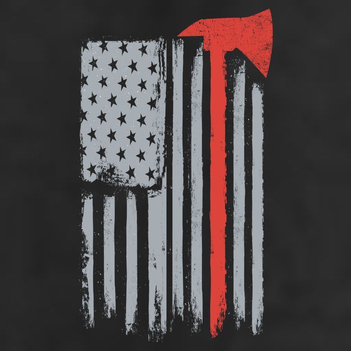 Firefighter Red Axe Vintage American Flag Golf Towel