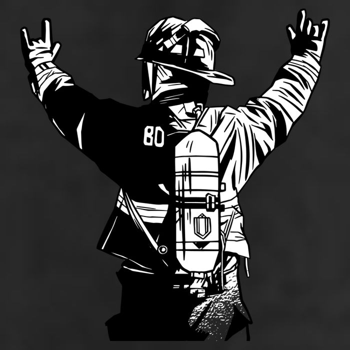Firefighter Rock Hands Adult Drive Performance Visor