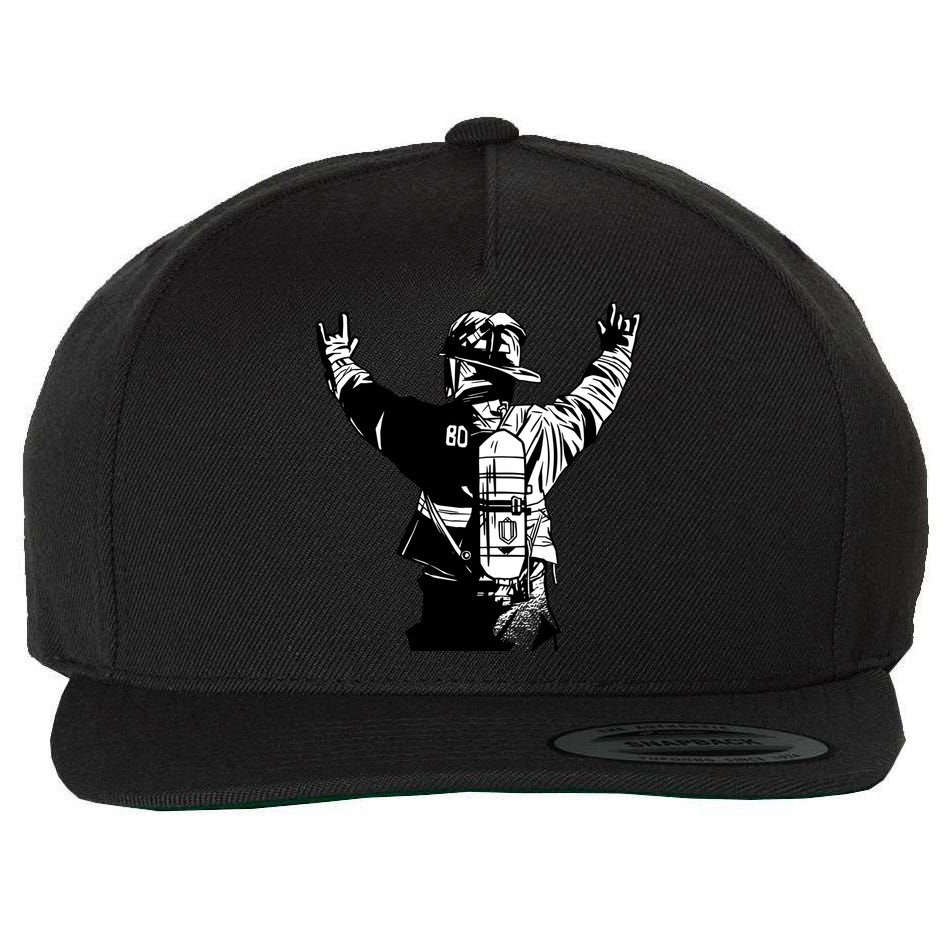 Firefighter Rock Hands Wool Snapback Cap