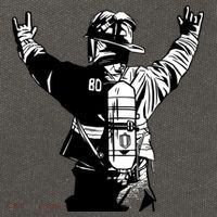 Firefighter Rock Hands Cotton Canvas Backpack