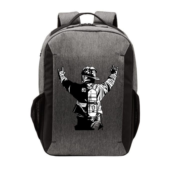 Firefighter Rock Hands Vector Backpack