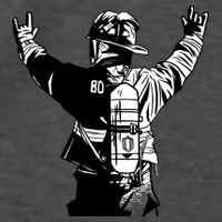 Firefighter Rock Hands Vector Backpack