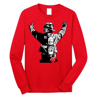 Firefighter Rock Hands Long Sleeve Shirt