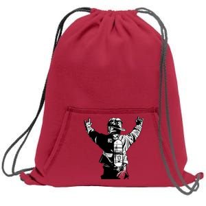 Firefighter Rock Hands Sweatshirt Cinch Pack Bag