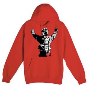 Firefighter Rock Hands Premium Pullover Hoodie