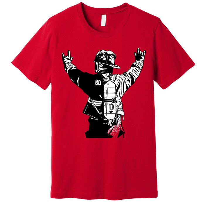 Firefighter Rock Hands Premium T-Shirt