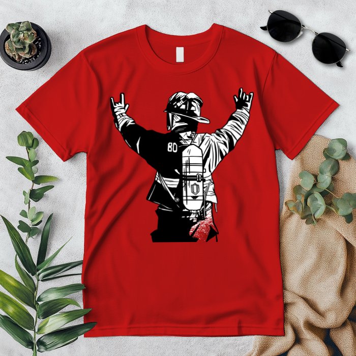 Firefighter Rock Hands Premium T-Shirt