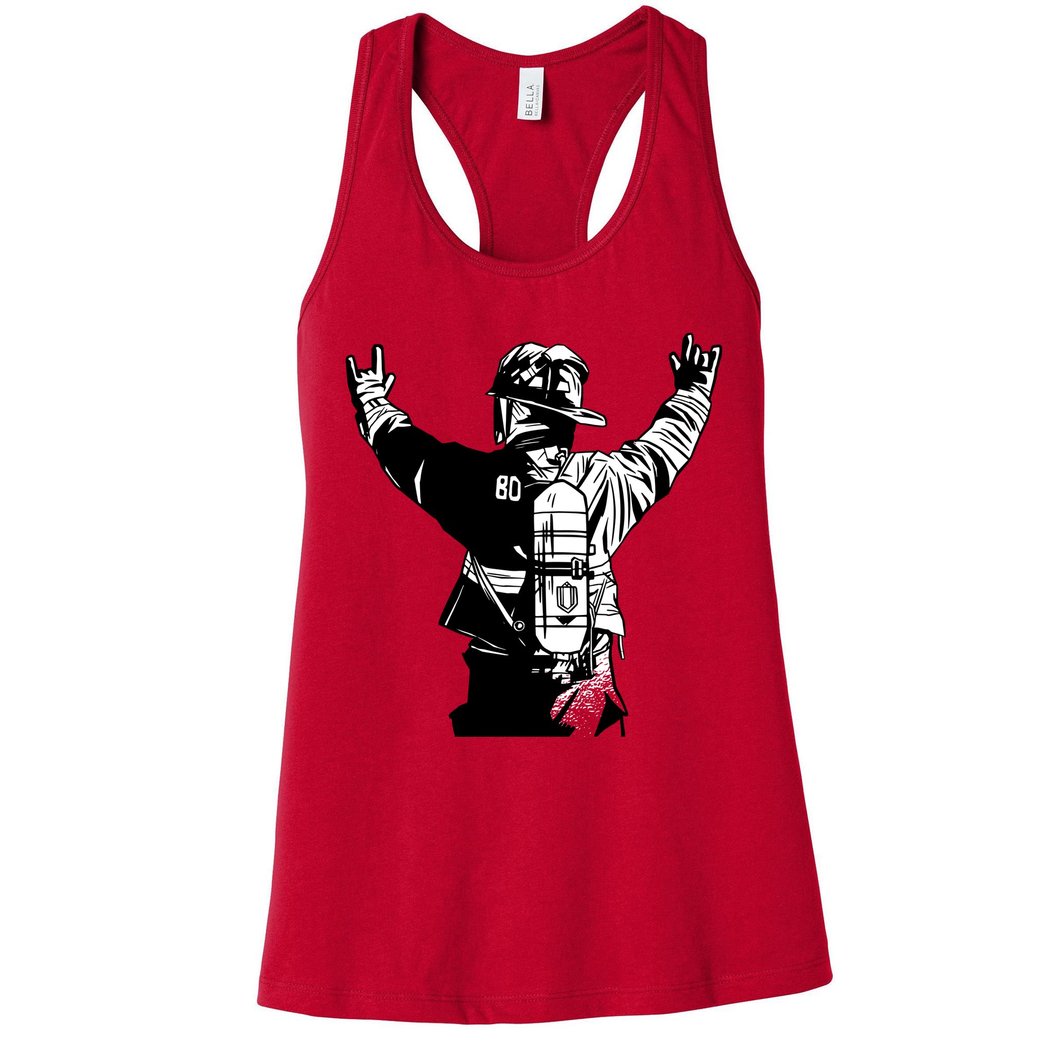 Firefighter Rock Hands Womens Tank Top