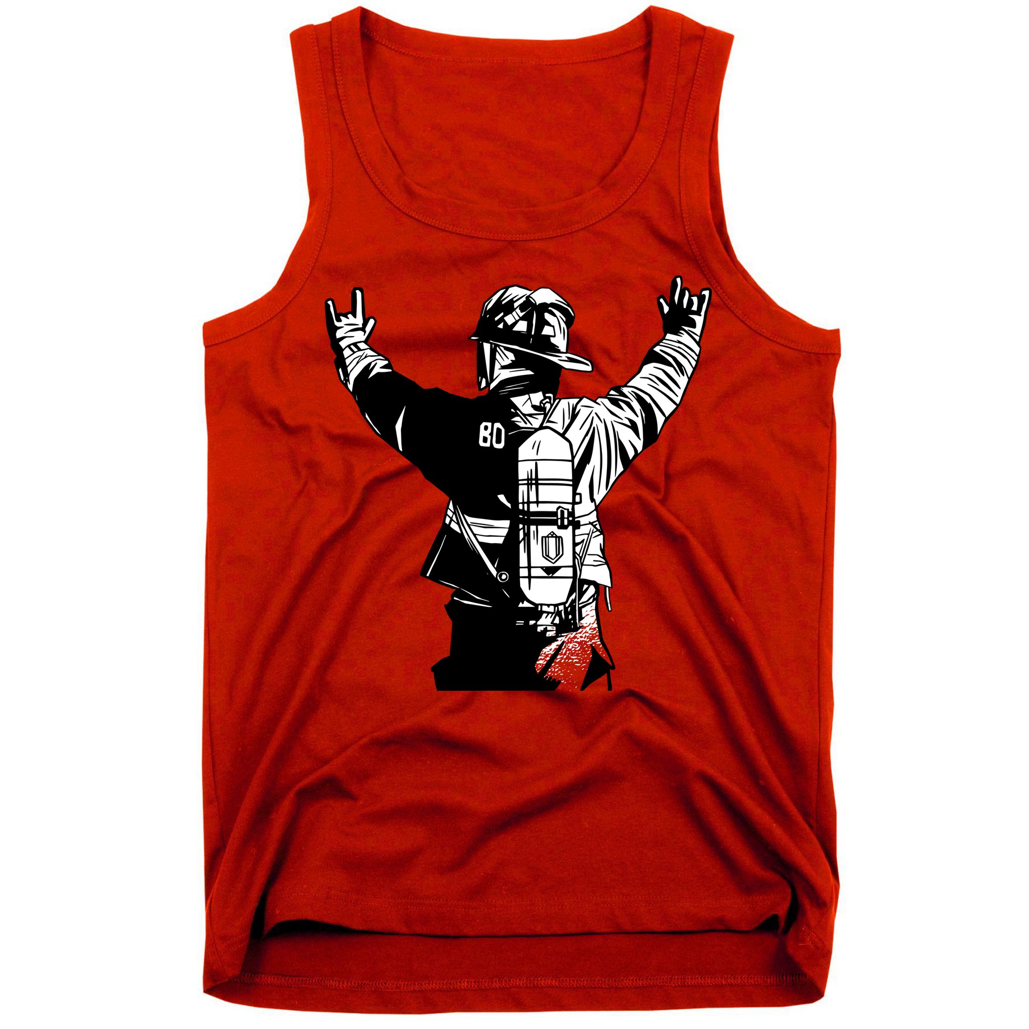 Firefighter Rock Hands Tank Top