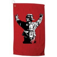 Firefighter Rock Hands Golf Towel