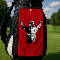 Firefighter Rock Hands Golf Towel