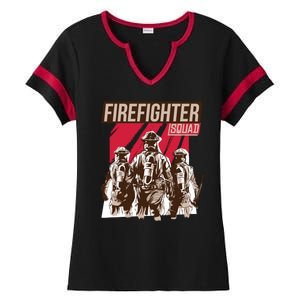 Firefighter Squad Ladies Halftime Notch Neck Tee