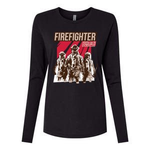 Firefighter Squad Womens Cotton Relaxed Long Sleeve T-Shirt