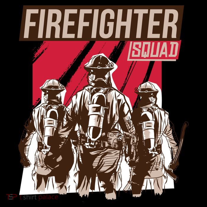Firefighter Squad High Crown Mesh Back Trucker Hat