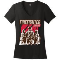 Firefighter Squad Women's V-Neck T-Shirt