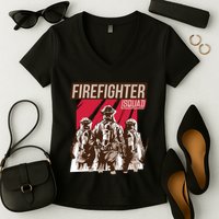 Firefighter Squad Women's V-Neck T-Shirt