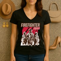 Firefighter Squad Women's V-Neck T-Shirt